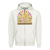 Oatmeal Heather be the sunshine Zipper Hoodie - MaliasSmallBusiness