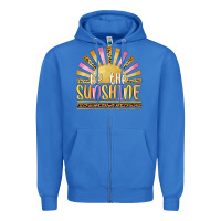 True Royal be the sunshine Zipper Hoodie - MaliasSmallBusiness