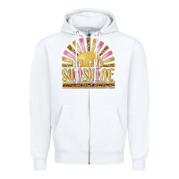 White be the sunshine Zipper Hoodie - MaliasSmallBusiness