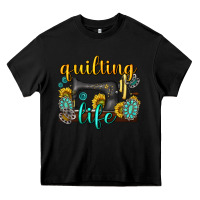 Black quilting life western Heavy Core Tee - texasbilliewilder