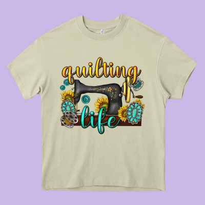 Quilting Life Western Heavy Core Tee Designed By Texasbilliewilder