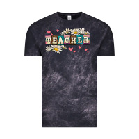 Cloud Black daisy teacher Vintage Tee - AdoDesignShop