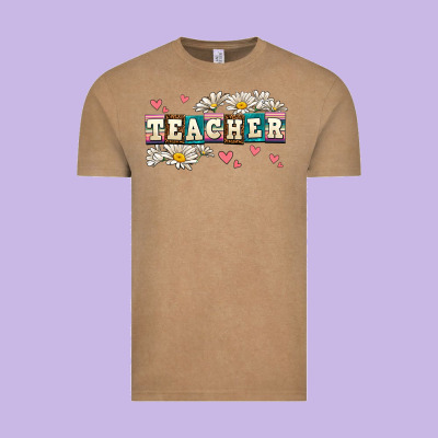 Daisy Teacher Vintage Tee Designed By Adodesignshop