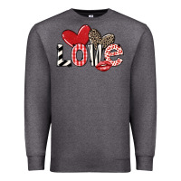 Charcoal Heather love Premium Sweatshirt - LillyAllenDesigns