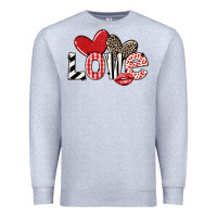 Heather Grey love Premium Sweatshirt - LillyAllenDesigns