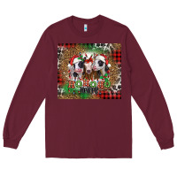Burgundy ho ho ho heifer Christmas heifers Long Sleeve Tee - Jasminsmagicworld