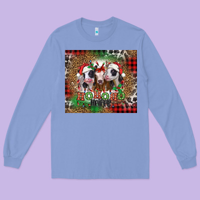 Ho Ho Ho Heifer Christmas Heifers Long Sleeve Tee Designed By Jasminsmagicworld