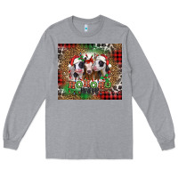 Heather Grey ho ho ho heifer Christmas heifers Long Sleeve Tee - Jasminsmagicworld