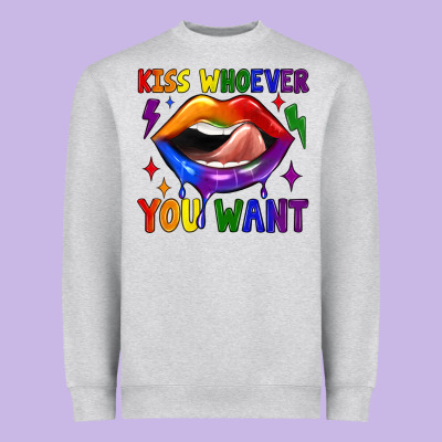 Kiss Whoever You Want Heavyweight Sweatshirt Designed By Jahusdesignshop