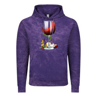 Cloud Purple christmas wine glass Vintage Hoodie - FaDigitalArtStudio