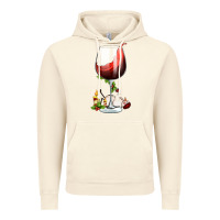 Vintage Artic christmas wine glass Vintage Hoodie - FaDigitalArtStudio