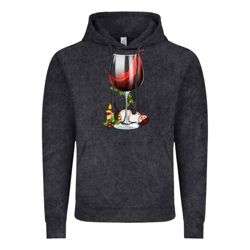 Christmas Wine Glass Vintage Hoodie by FaDigitalArtStudio | Teevron