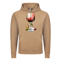 Vintage Coffee christmas wine glass Vintage Hoodie - FaDigitalArtStudio