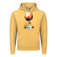 Vintage Mustard christmas wine glass Vintage Hoodie - FaDigitalArtStudio