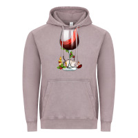Vintage Zinc christmas wine glass Vintage Hoodie - FaDigitalArtStudio