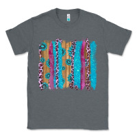 Charcoal Heather gemstone and pink leopard brushstrok Classic Tee - AdoDesignShop