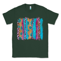 Sports Green gemstone and pink leopard brushstrok Classic Tee - AdoDesignShop