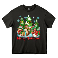 Asphalt merry christmas rabbits Heavy Core Tee - Zillion Design Studio