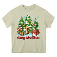 Mossy merry christmas rabbits Heavy Core Tee - Zillion Design Studio