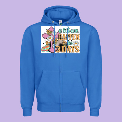 A Lot Can Happen In 3 Days Zipper Hoodie Designed By Maliassmallbusiness