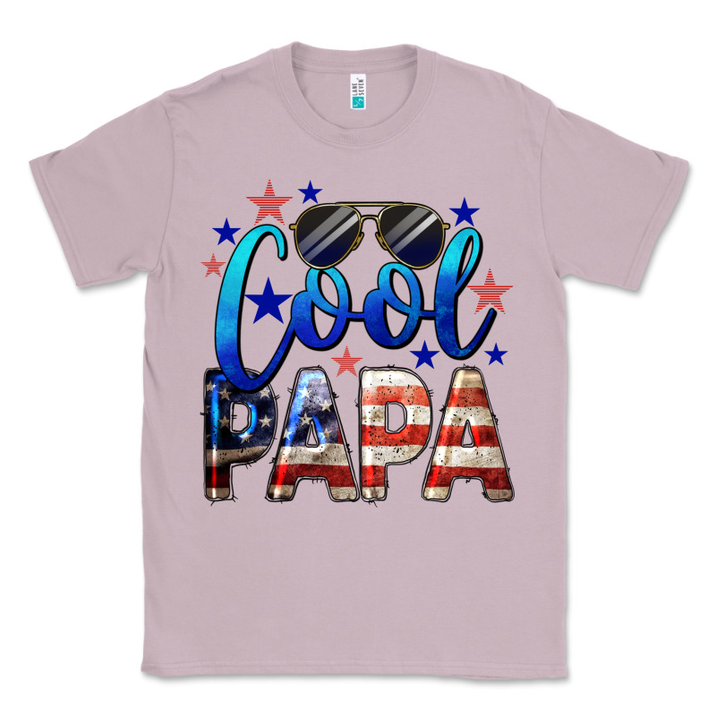 Cool Papa American Flag 4th Of July Classic Tee by LillyAllenDesigns | Teevron