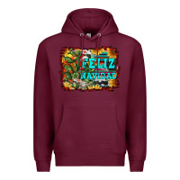 Burgundy feliz navidad Premium Hoodie - RanaPortraitStore