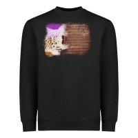 Black Wood Cowhide Pattern Heavyweight Sweatshirt - Bettercallsaul