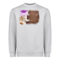 Heather Grey Wood Cowhide Pattern Heavyweight Sweatshirt - Bettercallsaul