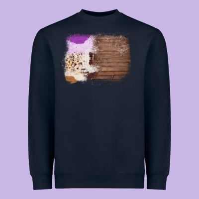 Wood Cowhide Pattern Heavyweight Sweatshirt Designed By Bettercallsaul