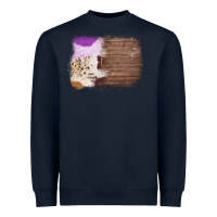 Navy Wood Cowhide Pattern Heavyweight Sweatshirt - Bettercallsaul
