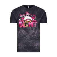 Cloud Black breast cancer together we fight with baseball Vintage Tee - Artiststas