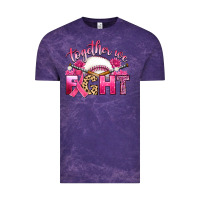 Cloud Purple breast cancer together we fight with baseball Vintage Tee - Artiststas