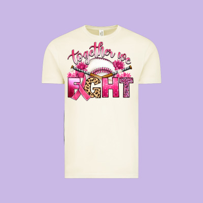 Breast Cancer Together We Fight With Baseball Vintage Tee Designed By Artiststas