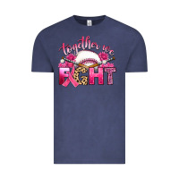 Vintage Denim breast cancer together we fight with baseball Vintage Tee - Artiststas
