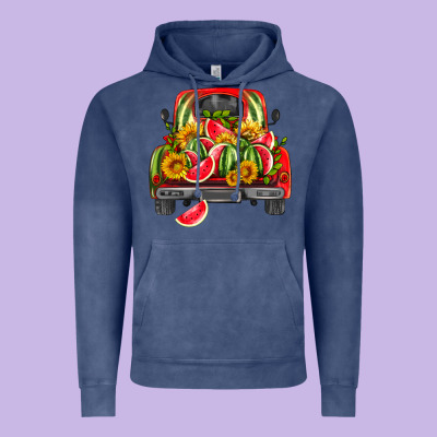 Watermelon And Truck Vintage Hoodie Designed By Hra Design Shop