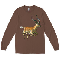 Chestnut Impala Antelope Illustrations Long Sleeve Tee - LillyAllenDesigns