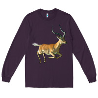 Plum Impala Antelope Illustrations Long Sleeve Tee - LillyAllenDesigns