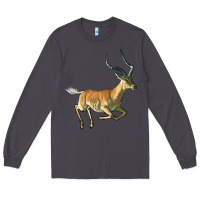 Smoke Impala Antelope Illustrations Long Sleeve Tee - LillyAllenDesigns