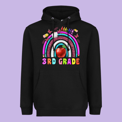 3 Rd Grade Heavyweight Hoodie Designed By Bundleandbundleshop