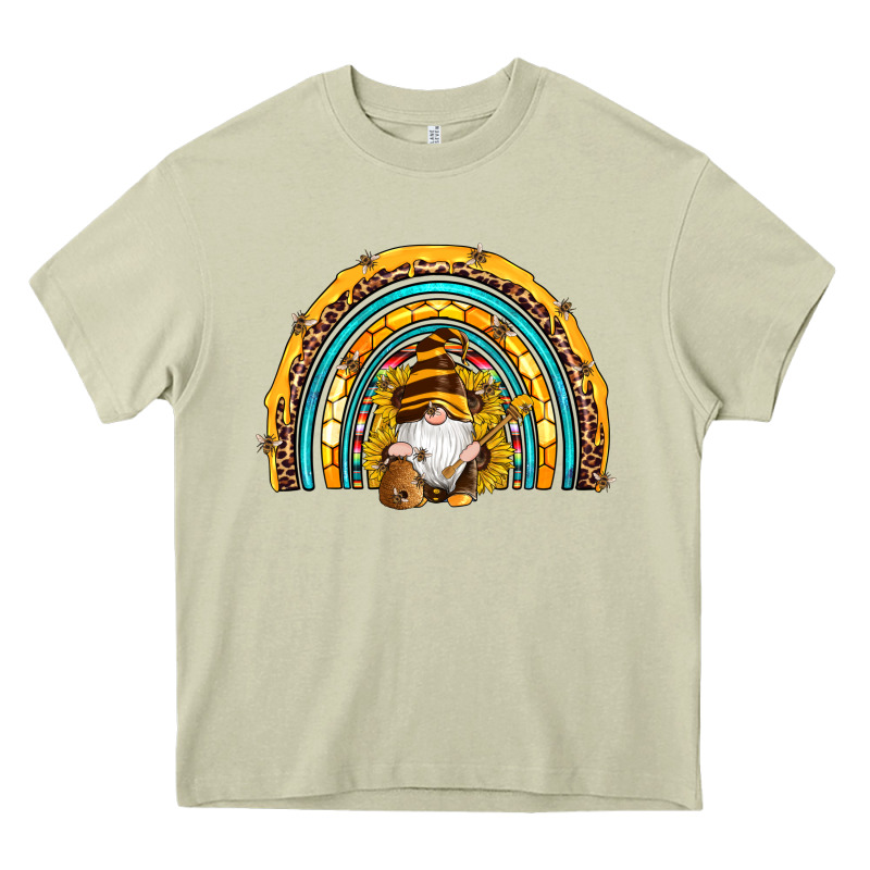 Western Bee Gnomes Sunflowers Beehive Honeycomb Leopard Turquoise Sera Heavy Core Tee by Artiststas | Teevron