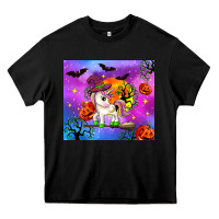 Black halloween unicorn Heavy Core Tee - Zillion Design Studio