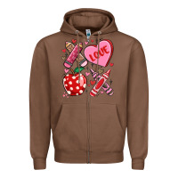 Chestnut valentine xoxo teacher Zipper Hoodie - MaliasSmallBusiness