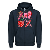Valentine Xoxo Teacher Zipper Hoodie | Teevron