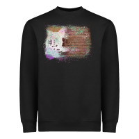 Black Cowhide Wood Glitter Pattern Heavyweight Sweatshirt - Bettercallsaul