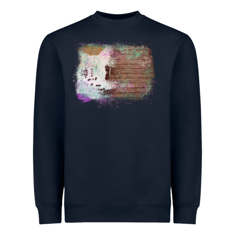 Cowhide Wood Glitter Pattern Heavyweight Sweatshirt by Bettercallsaul | Teevron