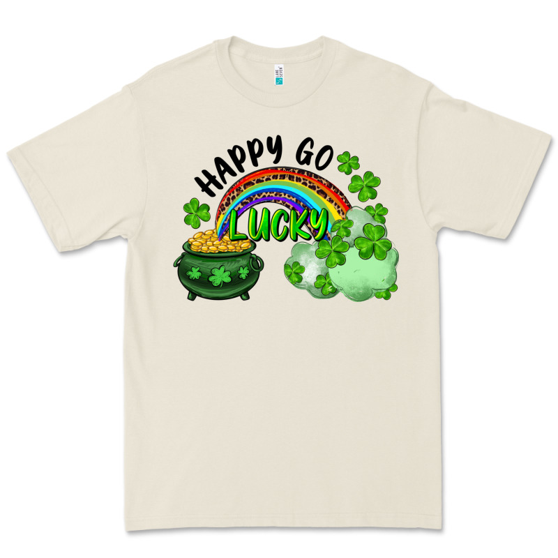 Happy Go Lucky Rainbow Shamrocks And Pot Of Gold Premium Tee by RanaPortraitStore | Teevron