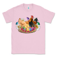 Bubblegum Pink easter coop animals farm chicken chiks rooster flowers butterfly Classic Tee - Artiststas