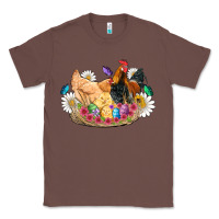 Chestnut easter coop animals farm chicken chiks rooster flowers butterfly Classic Tee - Artiststas