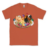 Copper easter coop animals farm chicken chiks rooster flowers butterfly Classic Tee - Artiststas
