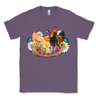 Lavender easter coop animals farm chicken chiks rooster flowers butterfly Classic Tee - Artiststas